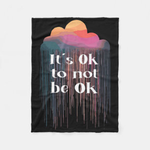 Mental Health Problems End The Stigma Mental Healt Fleece Blanket