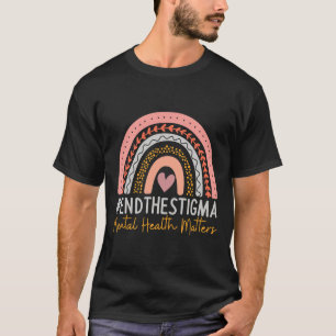 Mental-health Problems End The Stigma Rainbow Boho T-Shirt