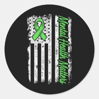 Mental Health Problems Fight Stigma Mental Health Classic Round Sticker
