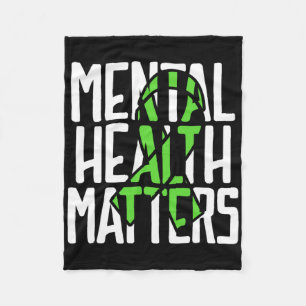 Mental Health Problems Fight Stigma Mental Health Fleece Blanket