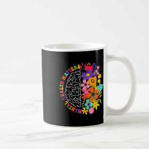 Mental Health Problems Floral Human Brain Illness Coffee Mug