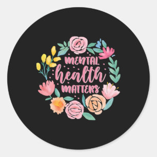 Mental Health Problems Gift Human Brain Illness Aw Classic Round Sticker