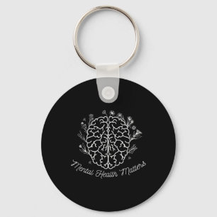 Mental Health Problems Gift Human Brain Illness Aw Key Ring