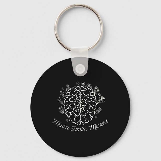 Mental Health Problems Gift Human Brain Illness Aw Key Ring (Front)