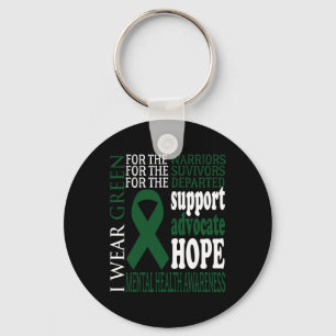 Mental Health Problems Green Ribbon Mental Health Key Ring