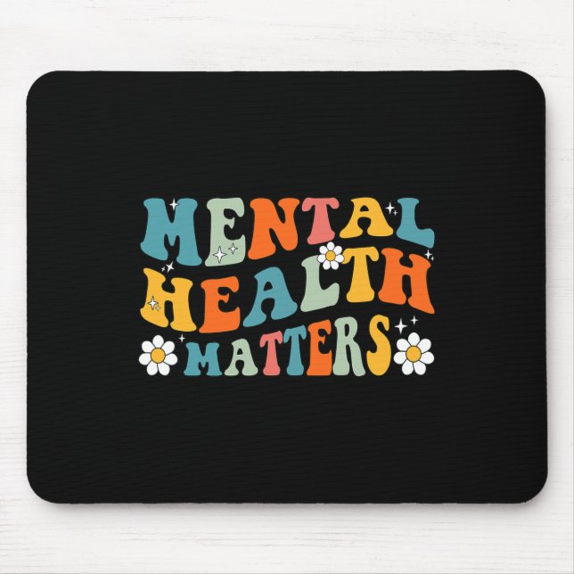 Mental Health Problems Groovy Psychologist Therapy Mouse Mat (Front)