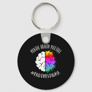 Mental Health Problems Happy End Stigma Awareness Key Ring