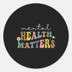 Mental Health Problems Human Brain Illness Awarene Classic Round Sticker