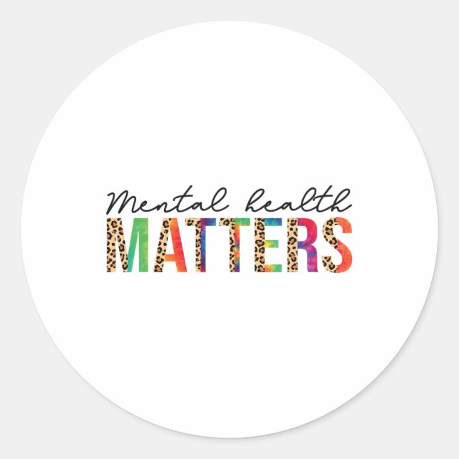 Mental Health Problems Human Brain Illness Awarene Classic Round Sticker (Front)
