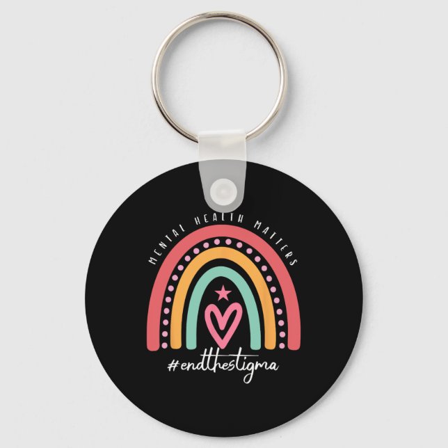 Mental Health Problems Human Brain Illness Awarene Key Ring (Front)