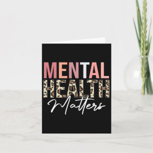 Mental Health Problems Leopard Human Mental Health Card