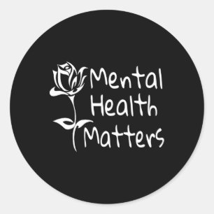 Mental Health Problems Mental Awareness 12 Step Re Classic Round Sticker
