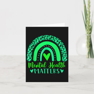 Mental Health Problems Mental Awareness Leopard Ra Card