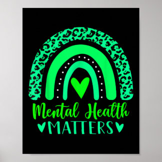 Mental Health Problems Mental Awareness Leopard Ra Poster