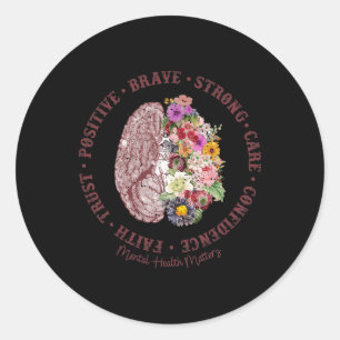 Mental Health Problems Mental Health Awareness Classic Round Sticker