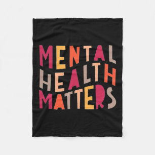 Mental Health Problems Motivational Fleece Blanket