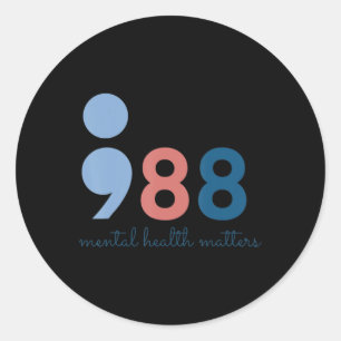 Mental Health Problems Suicide Prevention Awarenes Classic Round Sticker