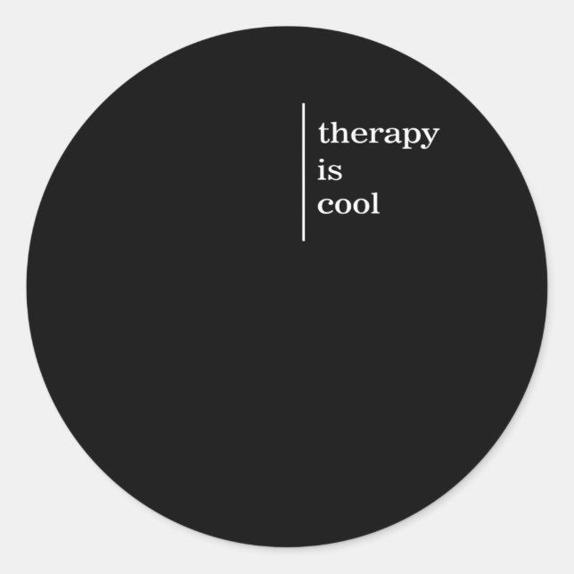Mental Health Problems Therapy Is Cool Awareness P Classic Round Sticker (Front)
