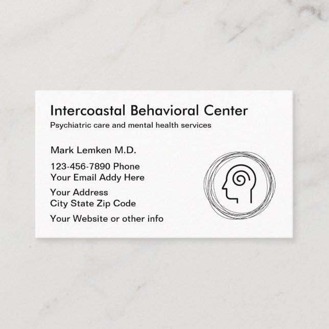 Mental Health Psychiatrist Appointment Cards (Front)