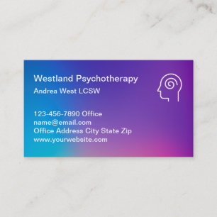Mental health Psychiatry Unique Business Cards
