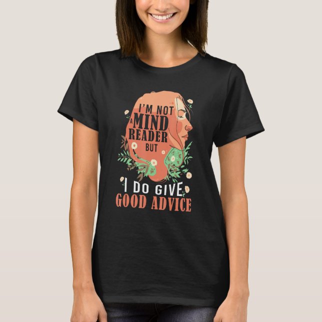 Mental Health Quote Floral for School Psychologist T-Shirt (Front)
