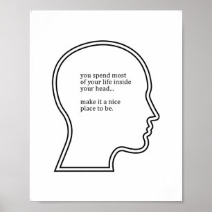 Mental Health Quotes, Office Wall Décor Poster