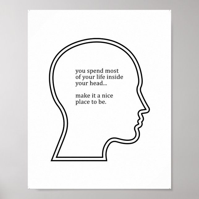 Mental Health Quotes, Office Wall Décor Poster (Front)