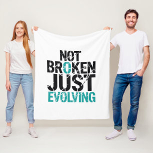 Mental Health Recovery Not Broken Quote Fleece Blanket