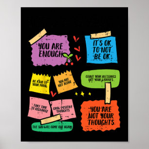 Mental Health Reminders Aware Counsellor Therapist Poster