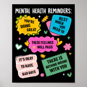 Mental Health Reminders  Poster