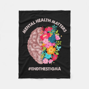Mental Health S Awareness Month Shirt End The Stig Fleece Blanket