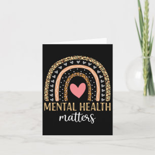 Mental Health S Awareness Shirt Rainbow Leopard Pr Card