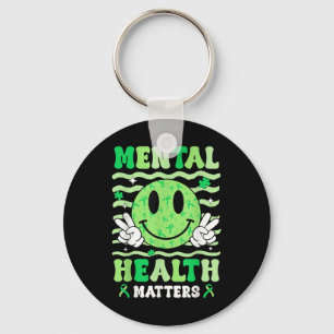 Mental Health S Awareness Smile Face Men Women Kid Key Ring