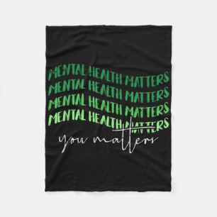 Mental Health S Awareness Warrior Councilor Therap Fleece Blanket