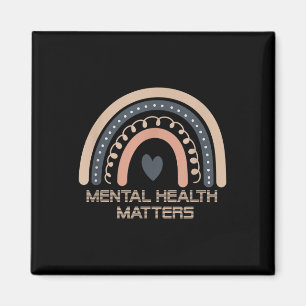 Mental Health S Boho Rainbow Awareness Magnet