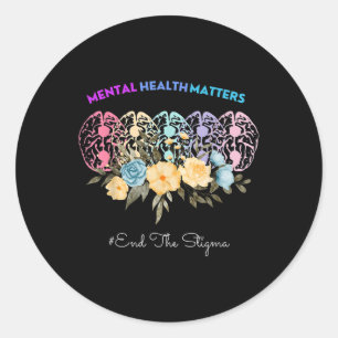 Mental Health S Brain Illness Awareness Classic Round Sticker