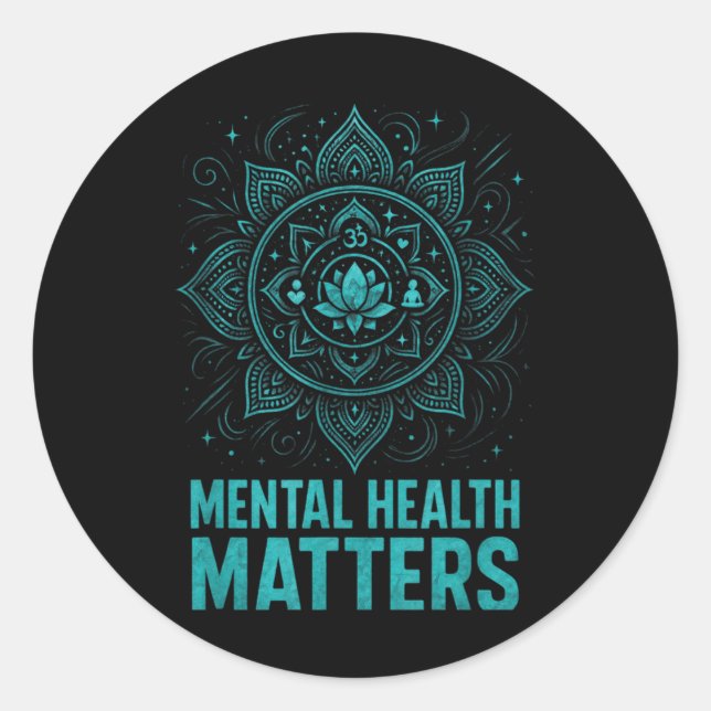Mental Health S End Stigma Awareness  Classic Round Sticker (Front)