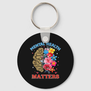 Mental Health S Floral Brain Depression Awareness Key Ring