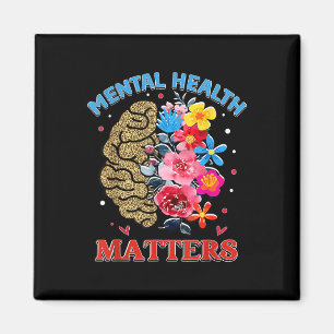Mental Health S Floral Brain Depression Awareness Magnet