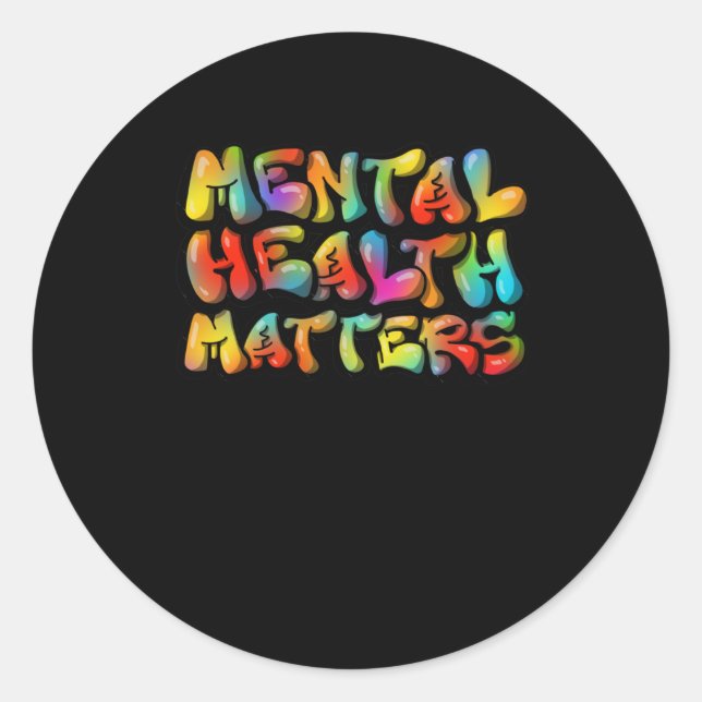 Mental Health S Graffiti Sticker  (Front)