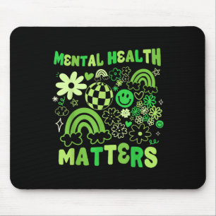 Mental Health S Groovy Floral Mental Health Awaren Mouse Mat