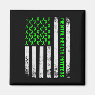 Mental Health S Human Brain Illness Awareness Gree Magnet