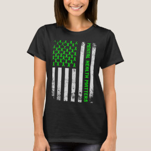 Mental Health S Human Brain Illness Awareness Gree T-Shirt