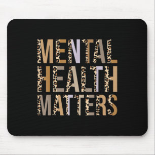 Mental Health S Leopard Print Mental Awareness Mon Mouse Mat