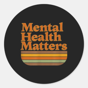 Mental Health S - May Awareness Month Vintage Classic Round Sticker