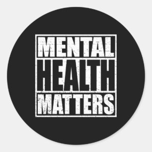 Mental Health S Mental Health Awareness Gear Stick Classic Round Sticker