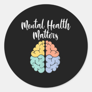 Mental Health S Mental Health Awareness Human Brai Classic Round Sticker