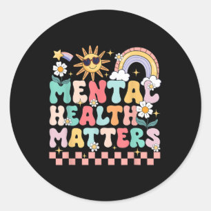 Mental Health S Therapy Mental Health Awareness Classic Round Sticker