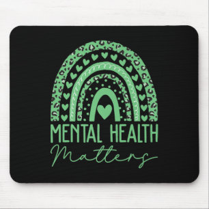 Mental Health S We Wear Green Mental Health Awaren Mouse Mat