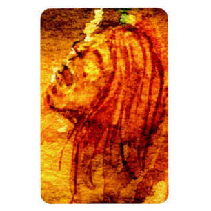 Mental Health Sadness Watercolor Painting Magnet